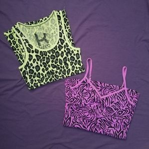 Lot of 2 Animal Print Tanks
